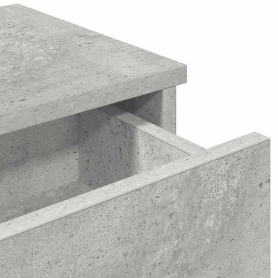 Seinähylly laatikoilla betoninharmaa 80x34x17 cm tekninen puu
