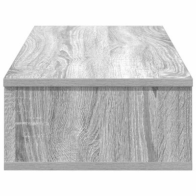 Seinähylly laatikoilla harmaa Sonoma 80x34x17 cm tekninen puu