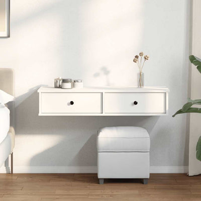 Seinähylly laatikoilla valkoinen 100x37,5x19 cm tekninen puu