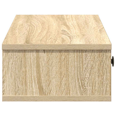 Seinähylly laatikoilla Sonoma-tammi 100x37,5x19 cm tekninen puu