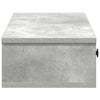 Seinähylly laatikoilla betoninharmaa 100x37,5x19cm tekninen puu