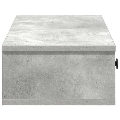 Seinähylly laatikoilla betoninharmaa 100x37,5x19cm tekninen puu