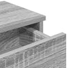 Seinähylly laatikoilla harmaa Sonoma 100x37,5x19cm tekninen puu