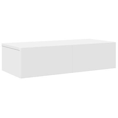 Seinähylly laatikoilla valkoinen 60x26,5x15 cm tekninen puu