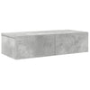 Seinähylly laatikoilla betoninharmaa 60x26,5x15 cm tekninen puu