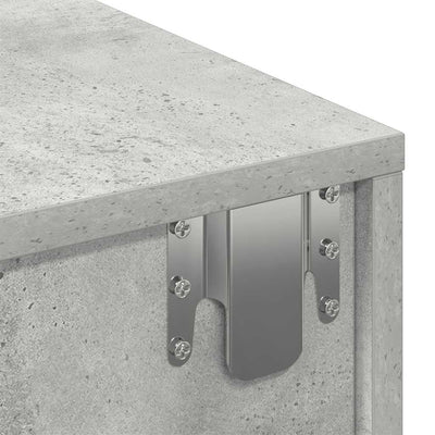 Seinähylly laatikoilla betoninharmaa 60x26,5x15 cm tekninen puu