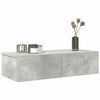 Seinähylly laatikoilla betoninharmaa 60x26,5x15 cm tekninen puu
