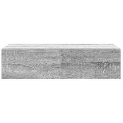Seinähylly laatikoilla harmaa Sonoma 60x26,5x15 cm tekninen puu