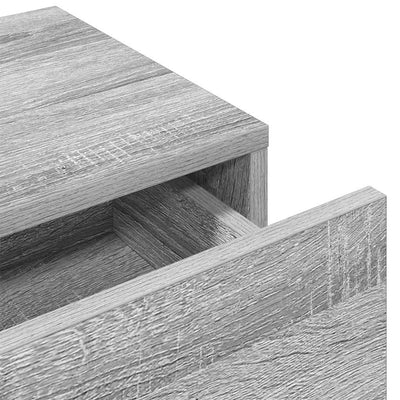 Seinähylly laatikoilla harmaa Sonoma 60x26,5x15 cm tekninen puu