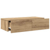 Seinähylly laatikoilla artesaani tammi 60x26,5x15 cm lastulevy