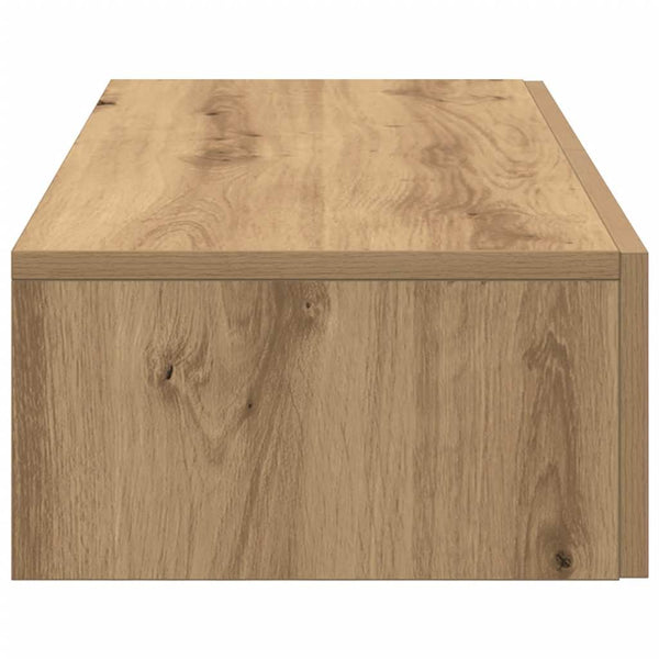 Seinähylly laatikoilla artesaani tammi 80x33x17 cm tekninen puu