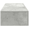 Seinähylly laatikoilla betoninharmaa 100x36x19 cm tekninen puu