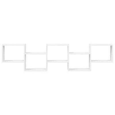 Seinäkuutiohylly 5 lokeroa valkoinen tekninen puu