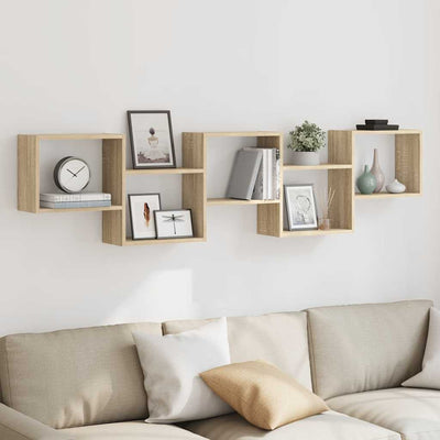Sonoma oak wall cube hylly Heretiu (5 lokeroa engineered wood)