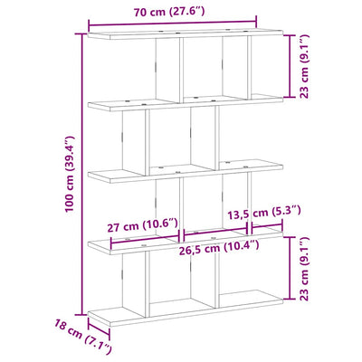 Wall Cube Hylly 12 lokeroa Harmaa Sonoma Engineered Wood