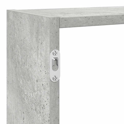 Seinäkuutiohylly 7 lokeroa Betonin harmaa tekninen puu
