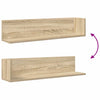 Seinähyllyt 2 kpl Sonoma Oak 75x16,5x16,5 cm Engineered Wood