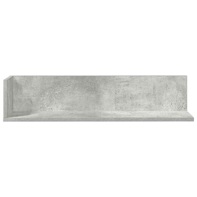 Seinähyllyt 2 kpl Betoninharmaa 75x16,5x16,5 cm Teknillinen puu