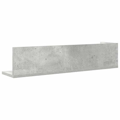 Seinähyllyt 2 kpl Betoninharmaa 75x16,5x16,5 cm Teknillinen puu