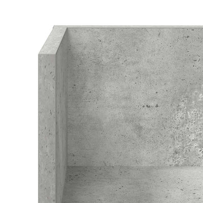 Seinähyllyt 2 kpl Betoninharmaa 75x16,5x16,5 cm Teknillinen puu