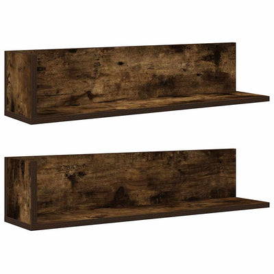 seinähyllyt 2 kpl savustettu tammi 75x16,5x16,5 cm tekninen puu