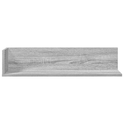 Seinähyllyt 2 kpl Harmaa Sonoma 75x16,5x16,5 cm Engineered Wood