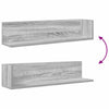 Seinähyllyt 2 kpl Harmaa Sonoma 75x16,5x16,5 cm Engineered Wood