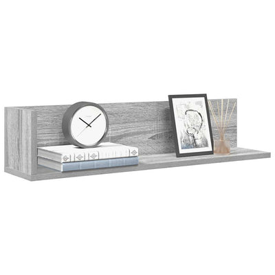 Seinähyllyt 2 kpl Harmaa Sonoma 75x16,5x16,5 cm Engineered Wood