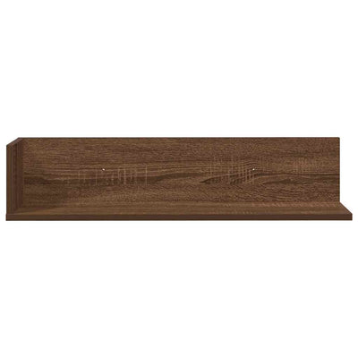 seinähyllyt 2 kpl ruskea tammi 75x16,5x16,5 cm tekninen puu