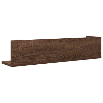 seinähyllyt 2 kpl ruskea tammi 75x16,5x16,5 cm tekninen puu