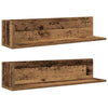 seinähyllyt 2 kpl vanhaa puuta 75x16,5x16,5 cm tekninen puu