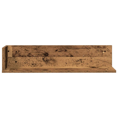 seinähyllyt 2 kpl vanhaa puuta 75x16,5x16,5 cm tekninen puu