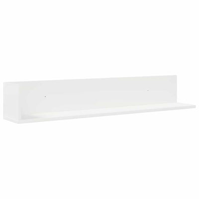seinähyllyt 2 kpl Valkoinen 100x16,5x16,5 cm Engineered Wood