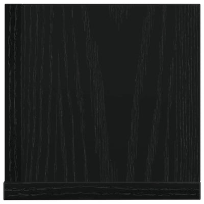 seinähyllyt 2 kpl musta 100x16,5x16,5 cm tekninen puu