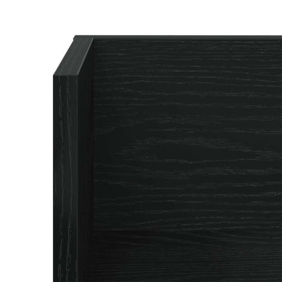 seinähyllyt 2 kpl musta 100x16,5x16,5 cm tekninen puu