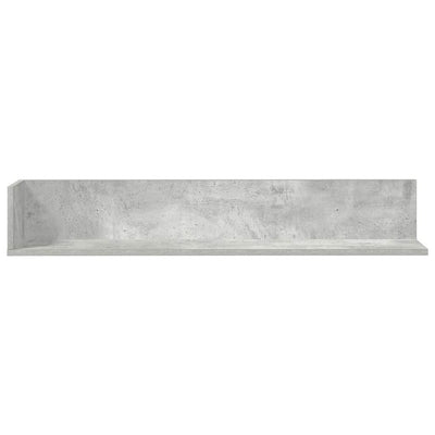 seinähyllyt 2 kpl Betonin harmaa 100x16,5x16,5 cm tekninen puu