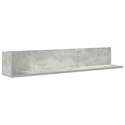 seinähyllyt 2 kpl Betonin harmaa 100x16,5x16,5 cm tekninen puu
