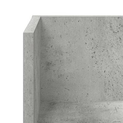 seinähyllyt 2 kpl Betonin harmaa 100x16,5x16,5 cm tekninen puu