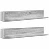 Seinähyllyt 2 kpl Harmaa Sonoma 100x16,5x16,5cm Engineered Wood