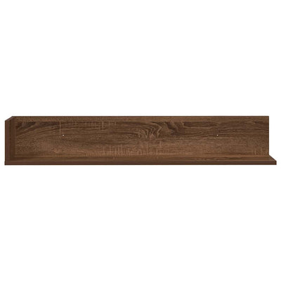 seinähyllyt 2 kpl ruskea tammi 100x16,5x16,5 cm tekninen puu