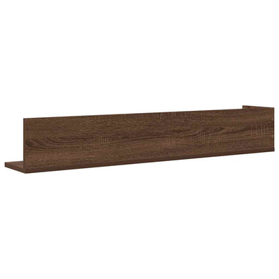seinähyllyt 2 kpl ruskea tammi 100x16,5x16,5 cm tekninen puu