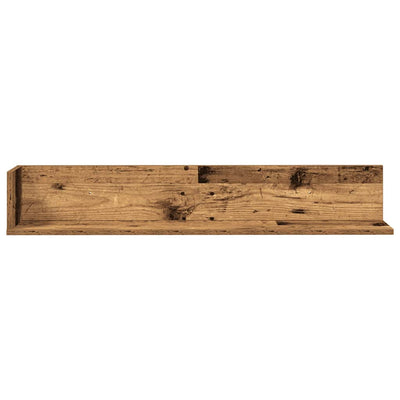 seinähyllyt 2 kpl vanhaa puuta 100x16,5x16,5 cm tekninen puu
