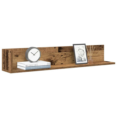 seinähyllyt 2 kpl vanhaa puuta 100x16,5x16,5 cm tekninen puu