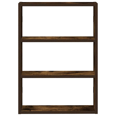 Seinähylly Savustettu tammi 43x9x60 cm Engineered Wood