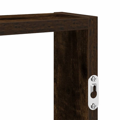 Seinähylly Savustettu tammi 43x9x60 cm Engineered Wood