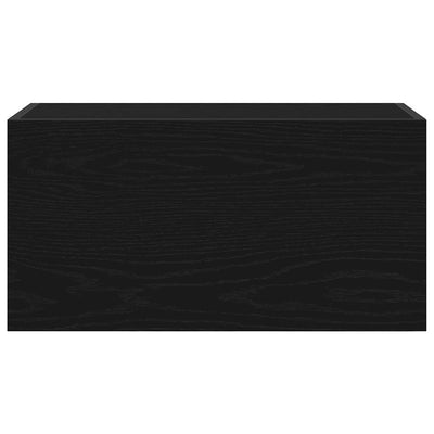 Kylpyhuoneen seinäkaappi musta 60x25x30 cm suunniteltu puu