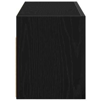 Kylpyhuoneen seinäkaappi musta 60x25x30 cm suunniteltu puu