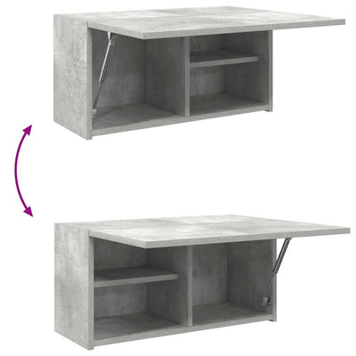 Kylpyhuoneen seinäkaappi betoninharmaa 60x25x30 cm tekninen puu
