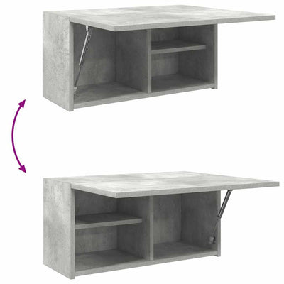 Betoninharmaa kylpyhuoneen seinäkaappi Vasalina 60x25x30cm (puinen)