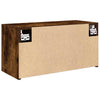 Kylpyhuoneen seinäkaappi savutammi 60x25x30 cm tekninen puu